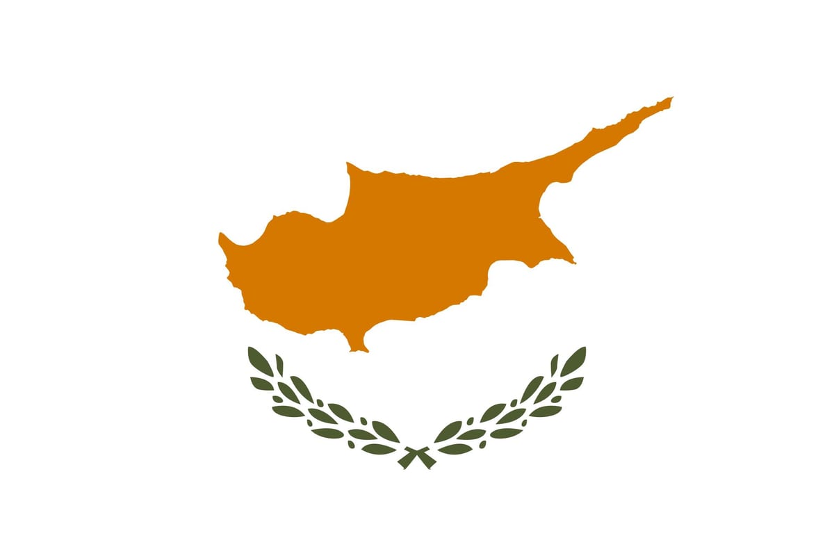 Карта Кипра флаг