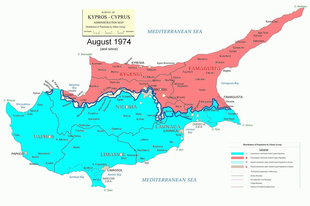 Карта Кипра отдела