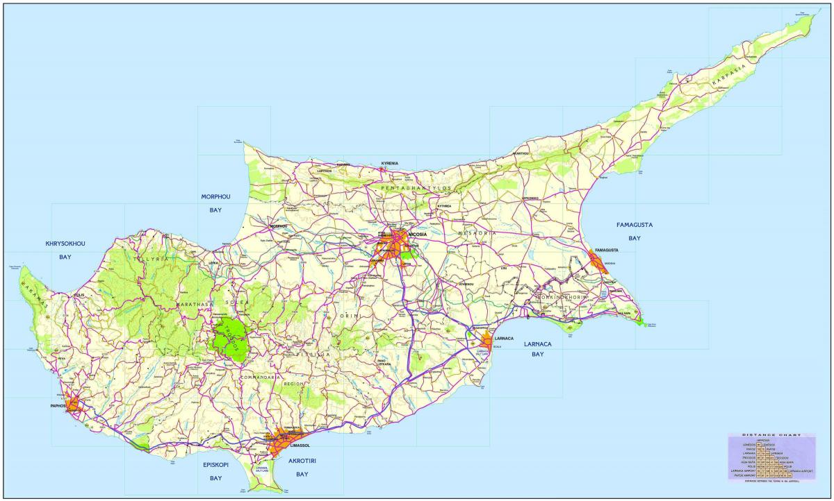 карта Кипра