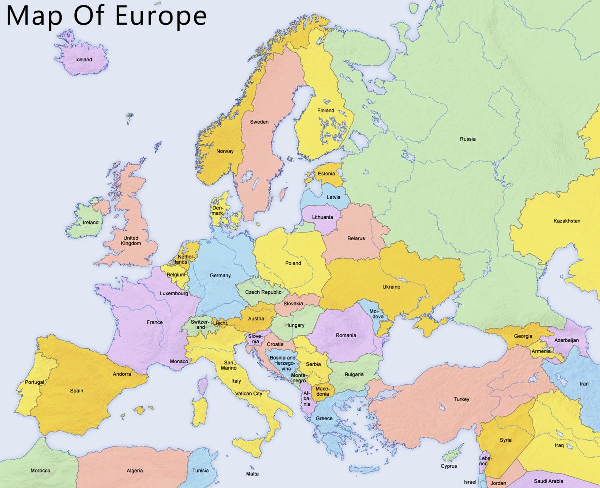 Карта Кипра и окружающих стран
