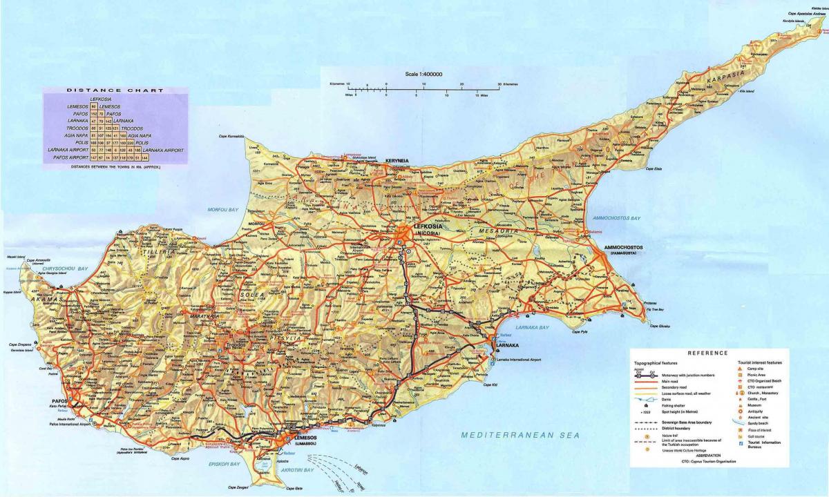 Страна Кипр на карте мира
