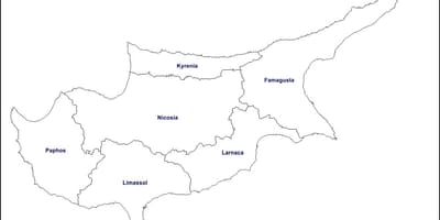 Карта Кипра контур