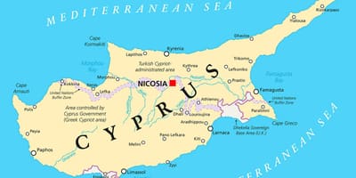 Столица Кипра карте
