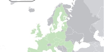 На карте Европы на Кипре