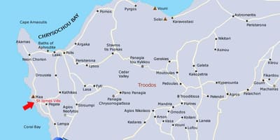 Карта Корал Бэй Кипр