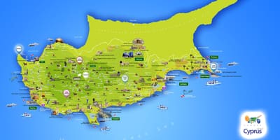Карта Лара Бич Кипр