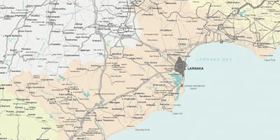 Карта ларнаки Кипр
