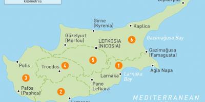 Карта Кипра страны