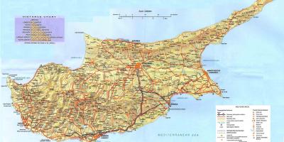 Пляжи Кипра на карте