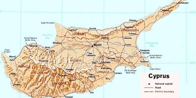 Подробная карта острова Кипр 